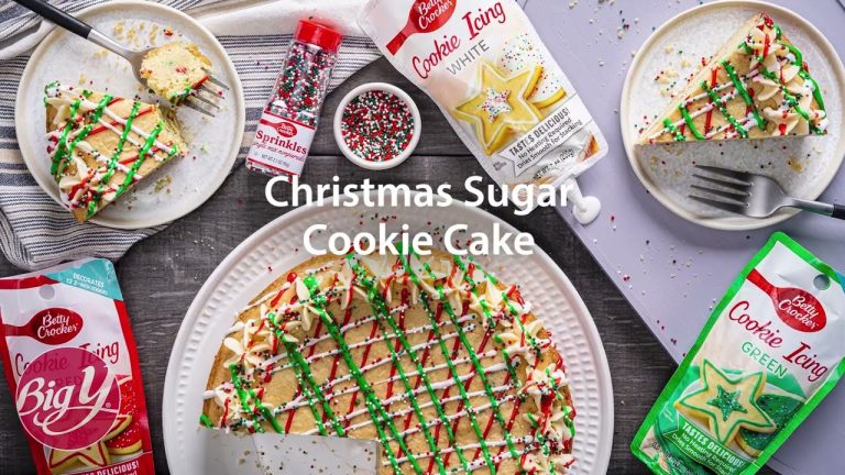 Christmas Sugar Cookie Cake Recipe | Holiday Dessert Recipes