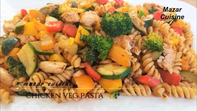 CHICKEN & VEGETABLE PASTA RECIPE مکرونی با مرغ و سبزیجات MACARONI WITH CHICKEN & VEGETABLE RECIPE