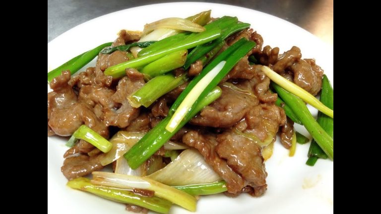 Delicous Chinese Stir Fry Beef with Scallions Recipe by CiCi Li