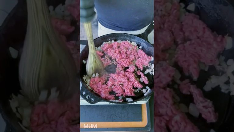 Cooking pork with potato pulp