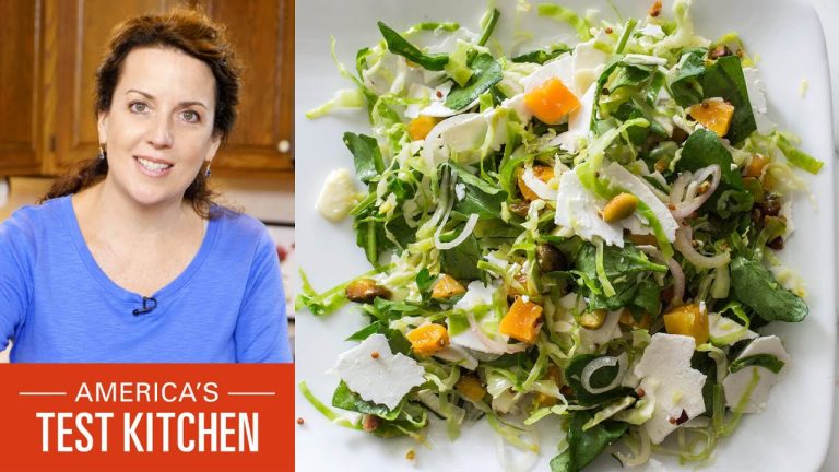 How to Make Brussels Sprout Salad with Warm Mustard Vinaigrette