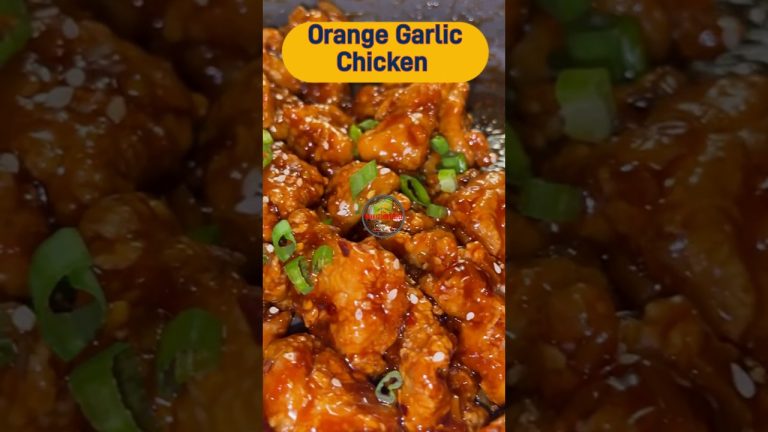 Orange Garlic Chicken Recipe #food #shorts #viral
