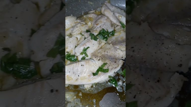 Filete de pescado al ajillo #recetasfaciles #recipe #shorts
