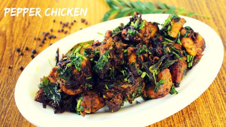 ಕರಿಮೆಣಸಿನ ಚಿಕನ್ | Pepper chicken recipe | How to make pepper chicken dry roast recipe in kannada