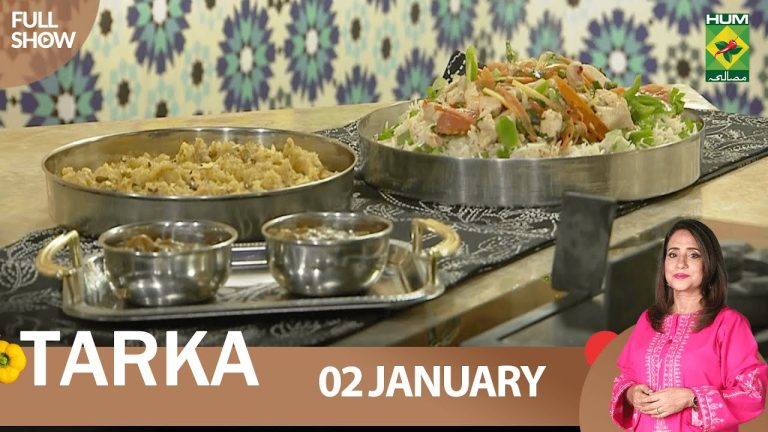 Tarka – 02 Jan 2023 – Recipes: Aalu Bukhare ki Chutney, Bread Halwa & Kaali Mirch Pulao – Rida Aftab
