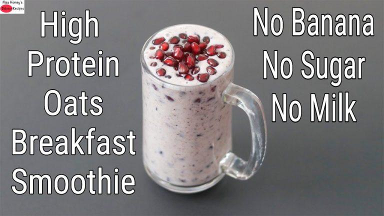 High Protein Oats Breakfast Smoothie Recipe – No Milk | No Sugar – Oats Smoothie For Weight Loss