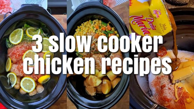 3 Slow Cooker Dinner Ideas | Chicken Recipes EASY!