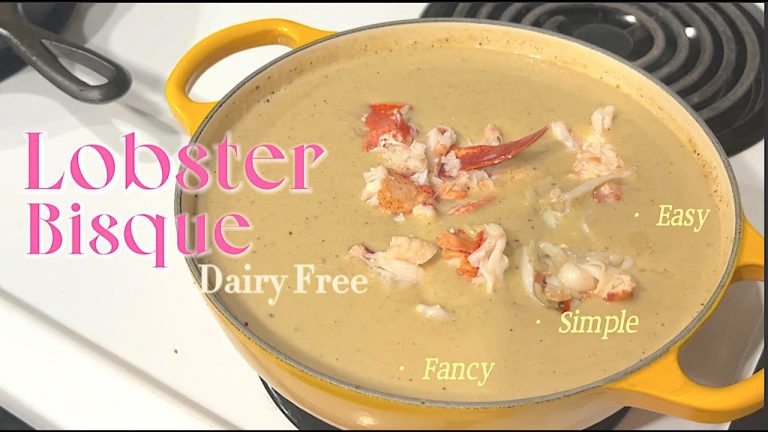 Lobster Bisque | Healthy and Dairy-Free Version | Seafood Soup Recipe | 龍蝦濃湯