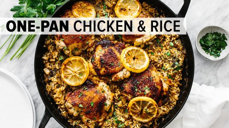 CHICKEN & RICE | easy & healthy one-pan recipe
