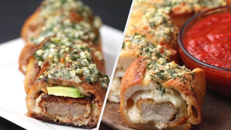 5 Delicious Stuffed Garlic Bread Recipes • Tasty