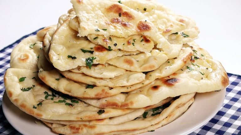 Fresh Naan in Minutes! Garlic Naan – EASY BREAD RECIPE – Super quick Garlic Naan Bread Recipe