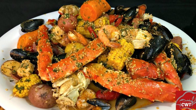 Seafood Boil Stovetop Recipe | King Crab, Lobster, Crawfish, Shrimp, Scallops, Mussels…