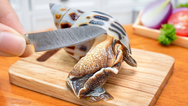 Most Satisfying Miniature Fry Snail Recipe 🐌 Delicious Cooking Snail in Miniature Kitchen Mini Yummy