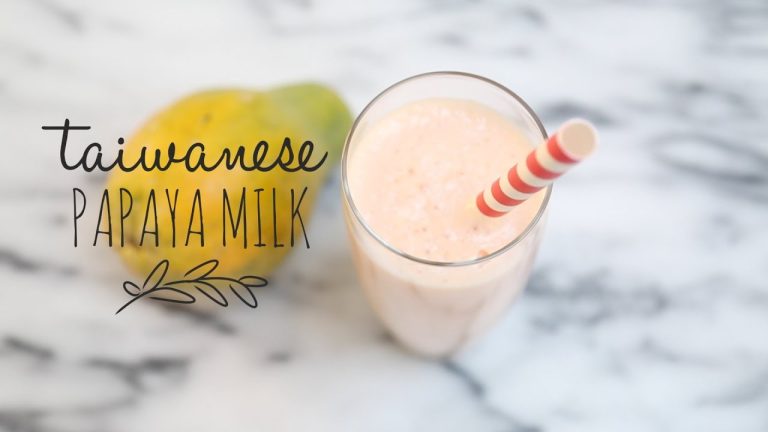 Easy Papaya Milk Smoothie Recipe | Taiwanese Style