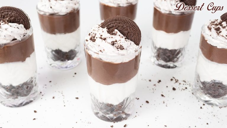 Oreo Cheesecake Dessert Cups Recipe | No Bake Oreo Dessert Cups – No Bake Oreo Custard Desserts