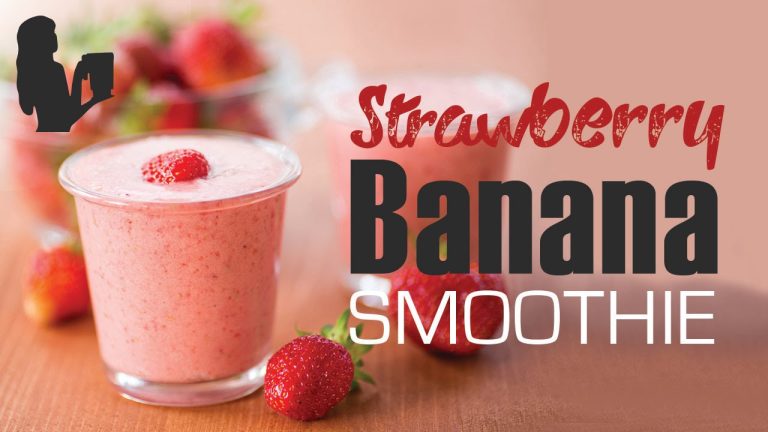 Strawberry Banana Smoothie recipe made using a Vitamix or Blendtec blender