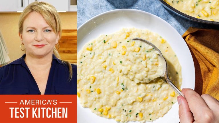 How to Make Corn Risotto, Green Bean Salad with Cherry Tomatoes and Feta, and Grilled Tomatoes