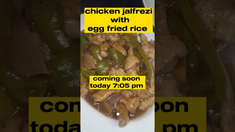 Chicken jalfrezi with egg fried rice |recipe coming soon today 7:05 pm #shorts #youtubeshorts #viral