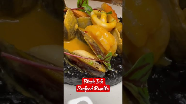 BLACK INK SEAFOOD RISOTTO Singapore Laksa Sauce #miamifood #risotto #blackink #seafoodrisotto