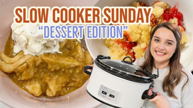 SLOW COOKER SUNDAY | EASY CROCKPOT RECIPES | SLOW COOKER DESSERT RECIPES | APPLE CRISP RECIPE