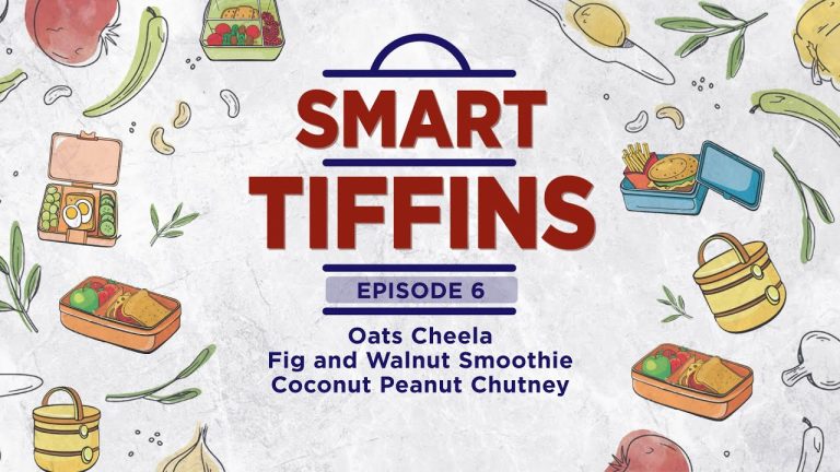 Smart Tiffins | Oats Cheela | Coconut Peanut Chutney | Fig Walnut Smoothie | Sanjeev Kapoor Khazana