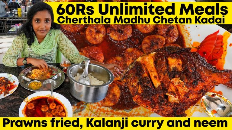 60Rs Unlimited Meals Cherthala Madhu Seafood Restaurant I Tastee with Kiruthiga