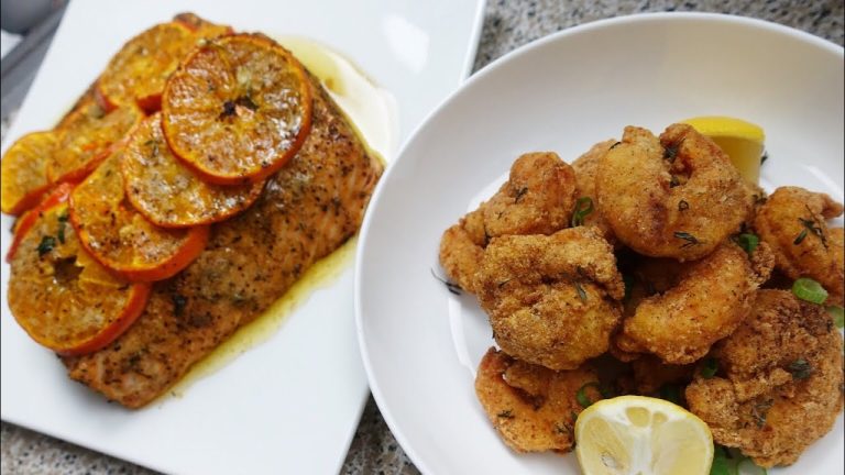 Tangerine Salmon Fried Shrimp Seafood Recipes