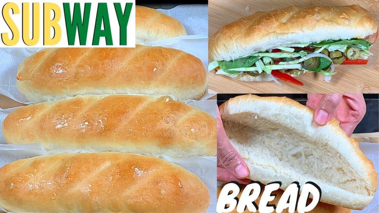 SUBWAY BREAD Recipe | How to make SUBWAY Bun Sandwich from scratch
