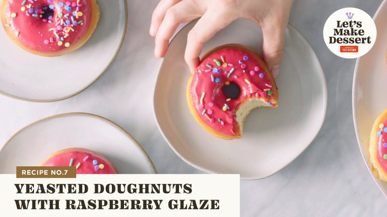 How to Make Yeasted Doughnuts with Raspberry Glaze | Let’s Make Dessert