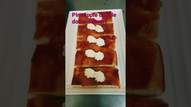 Pineapple upside down dessert  #shorts #youtubeshorts #desserts #recipes #pudding #food