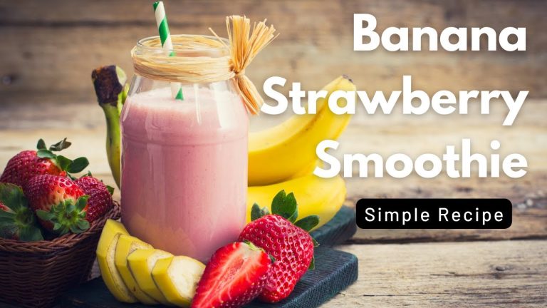 “Easy Banana Strawberry Smoothie + Recipe – Quick and Delicious!” #smoothie #recipe