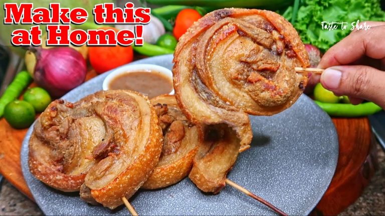 PORK BELLY LOLLIPOP is so CRUNCHY & Delicious ❗ I will show you SIMPLE way to cook Pork belly.