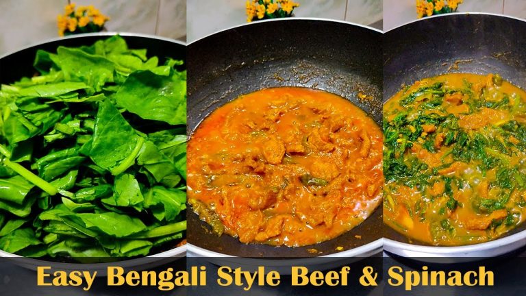 Beef With Spinach | Easy Bengali Style Beef & Spinach | Easy Beef Recipe | Easy Spinach Recipe