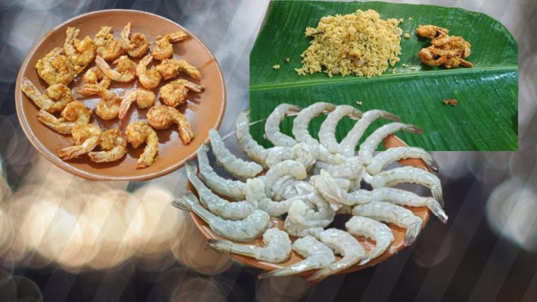 Yummy seafood recipes prawn biryani & crispy prawn fry || in Telugu Traditional Life