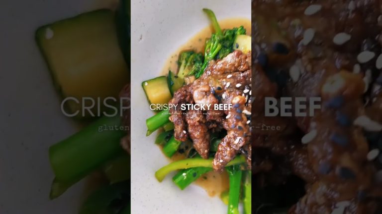 Healthy Dinner Recipes – STICKY CRISPY BEEF #shorts #healthy #dinner #food #foodie #beef #reels #fyp