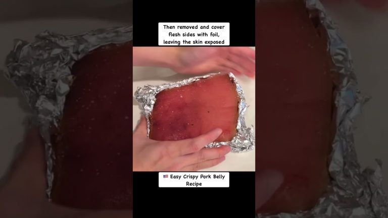 🇺🇸 Easy and Delicious Crispy Pork Belly Recipe #shorts