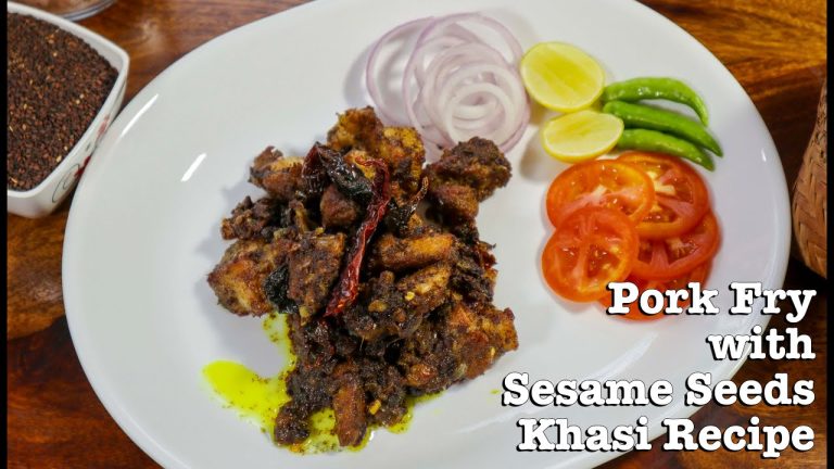 Khasi Style Pork Fry with Sesame | Dohneiiong | Northeast Indian Pork Recipes | Pork Fry