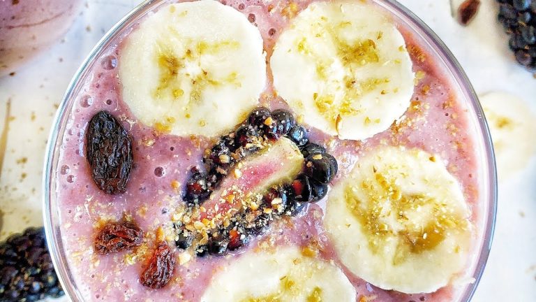 Banana Blackberry Smoothie | Healthy Recipes | Smoothie Recipes | Breakfast Recipe