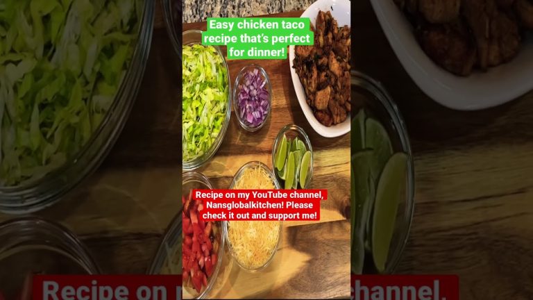 Easy Chicken Taco Recipe! Perfect for Dinner! #shorts #food