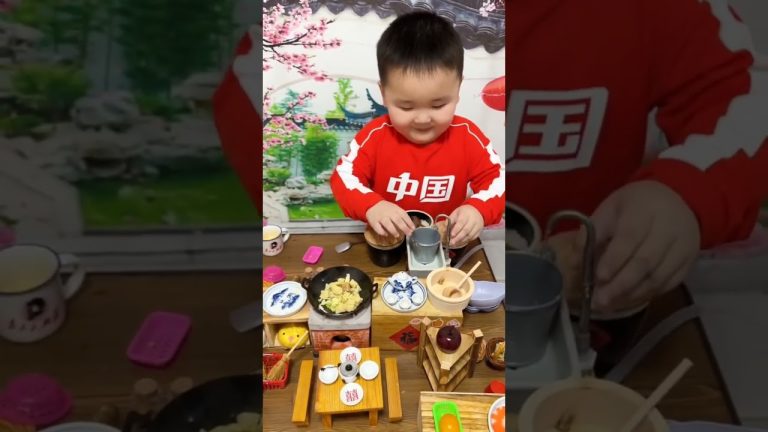 How Talented and Cute Little Chef Boiled Eggs and Fried Tofu with Vegetables|Food Recipe