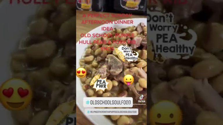 PURPLE HULL PEAS MADE THE QUICK & EASY WAY /OLD SCHOOL PURPLE HULL PEAS& PORK RIB ENDS / #shorts