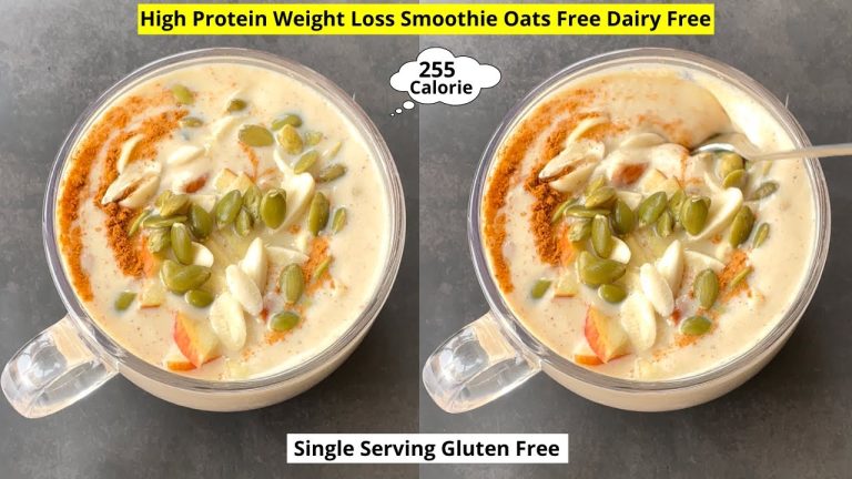 High Protein Weight Loss Smoothie | Oats Free Breakfast | No Sugar Gluten Free Smoothie Recipe Hindi