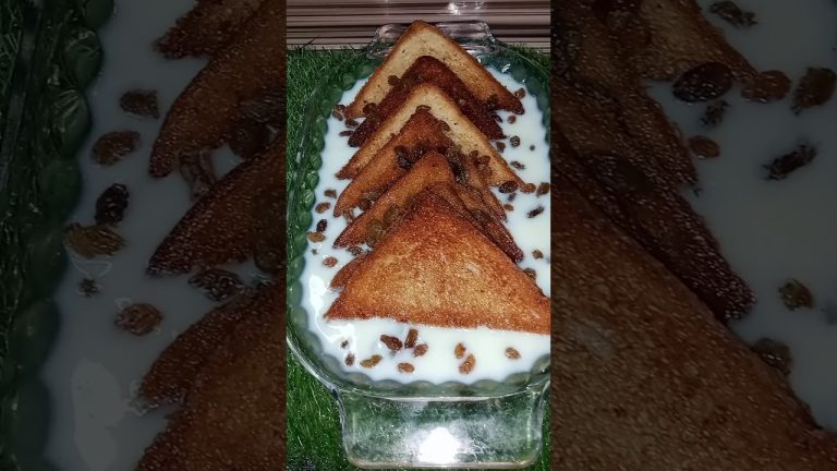 Bread Custard Dessert | Shahi Tukda Recipe  #Sweets#Dessert#shorts