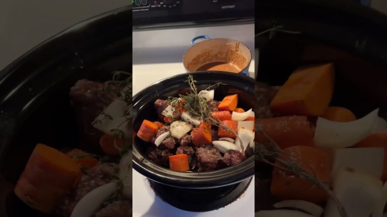 Early AM beef stew prep.