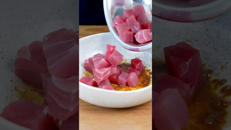 Tuna tartare 🐟 #shorts