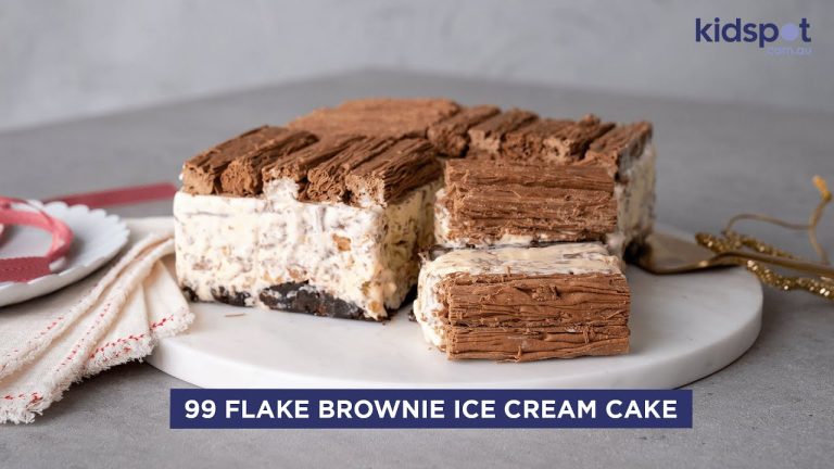 Flake Brownie Ice Cream Cake | Simple Dessert Recipes | Kidspot