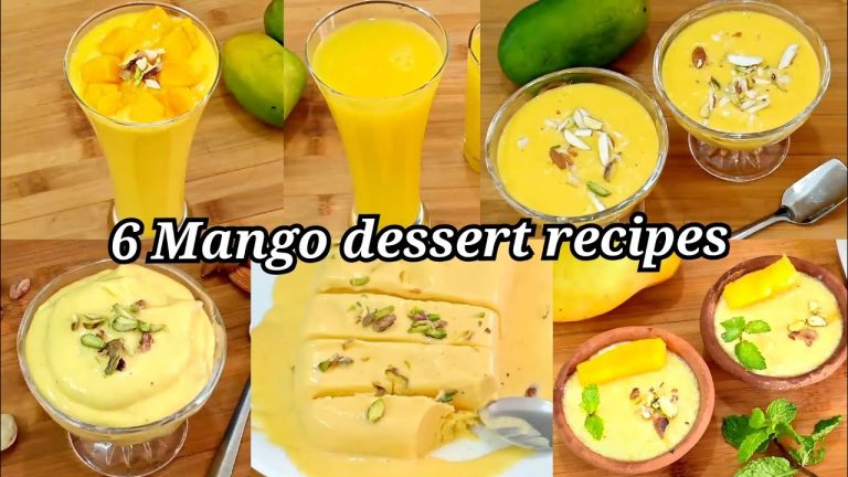 6 Mango Dessert Recipes | Mango Sweet Recipes Collection | Easy Mango Recipes | Mango Recipes