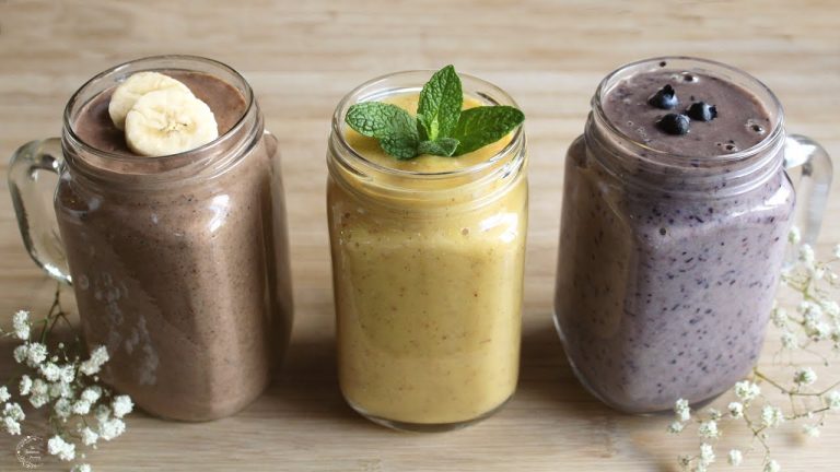 3 Spring Fruit Smoothie Recipes: Mango Peach, Almond Cocoa, Berry | The Sweetest Journey