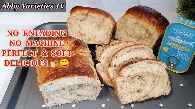 NO KNEAD Sardine Bread | Sandwich Bread | No Knead Bread Recipe |  Bread Recipes | How To Make Bread