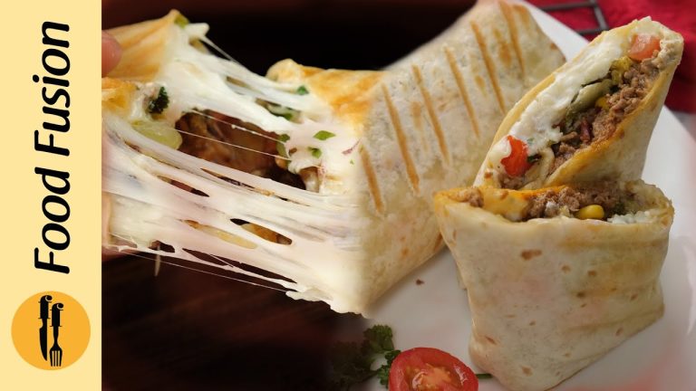 Cheesy Beef Burritos Recipe by Food Fusion